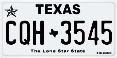 TX license plate CQH3545