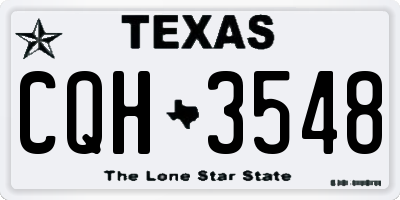 TX license plate CQH3548