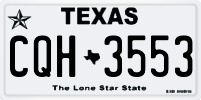 TX license plate CQH3553