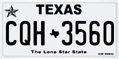 TX license plate CQH3560