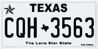 TX license plate CQH3563