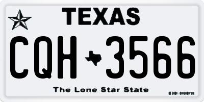 TX license plate CQH3566