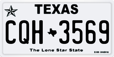 TX license plate CQH3569