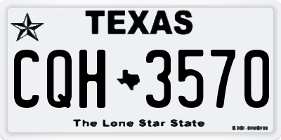 TX license plate CQH3570