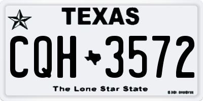 TX license plate CQH3572