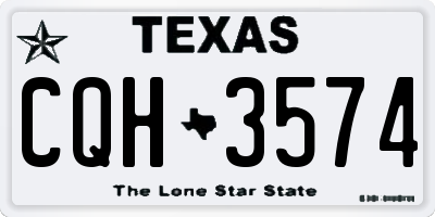 TX license plate CQH3574