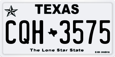 TX license plate CQH3575