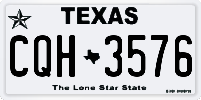 TX license plate CQH3576