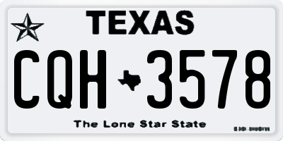 TX license plate CQH3578