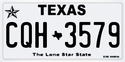 TX license plate CQH3579