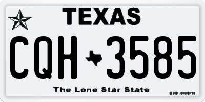 TX license plate CQH3585