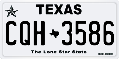 TX license plate CQH3586