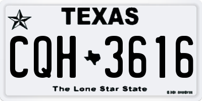 TX license plate CQH3616