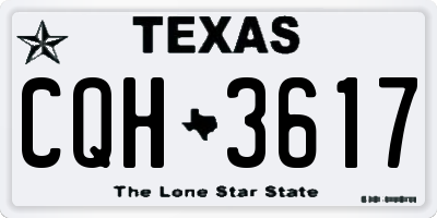 TX license plate CQH3617