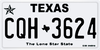 TX license plate CQH3624