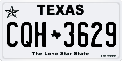 TX license plate CQH3629