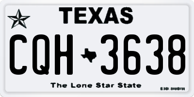 TX license plate CQH3638