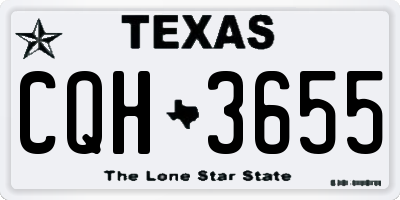 TX license plate CQH3655