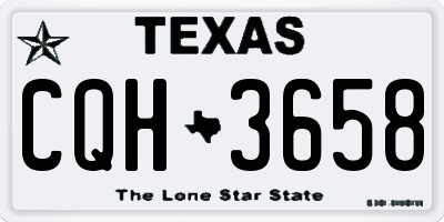 TX license plate CQH3658