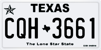 TX license plate CQH3661