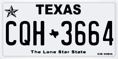 TX license plate CQH3664