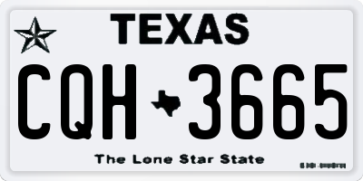 TX license plate CQH3665
