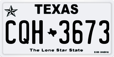 TX license plate CQH3673
