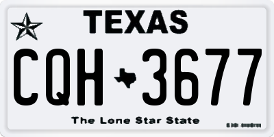 TX license plate CQH3677