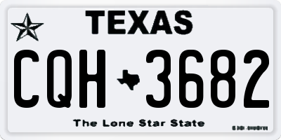 TX license plate CQH3682