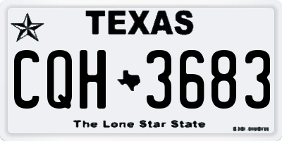 TX license plate CQH3683