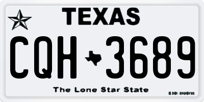 TX license plate CQH3689
