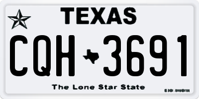 TX license plate CQH3691