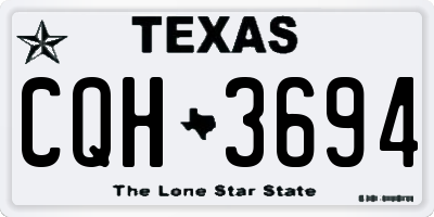 TX license plate CQH3694