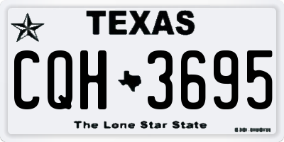 TX license plate CQH3695