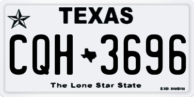 TX license plate CQH3696