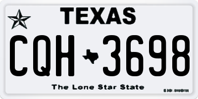 TX license plate CQH3698