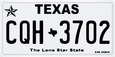 TX license plate CQH3702
