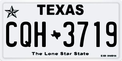TX license plate CQH3719