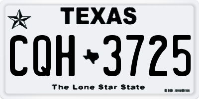 TX license plate CQH3725