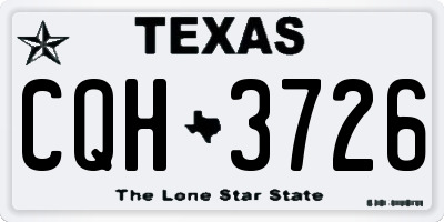 TX license plate CQH3726