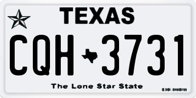 TX license plate CQH3731