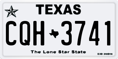 TX license plate CQH3741