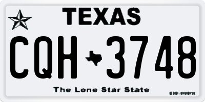 TX license plate CQH3748