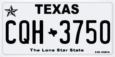 TX license plate CQH3750