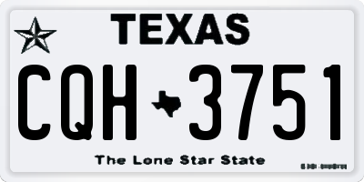 TX license plate CQH3751