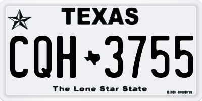 TX license plate CQH3755