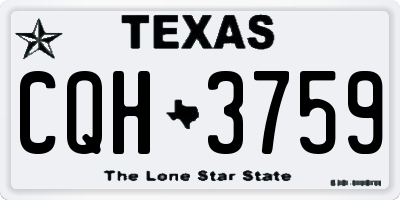 TX license plate CQH3759