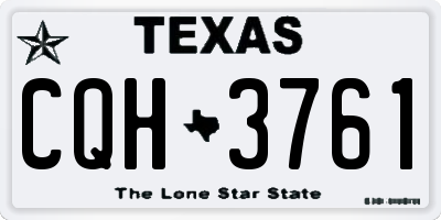 TX license plate CQH3761