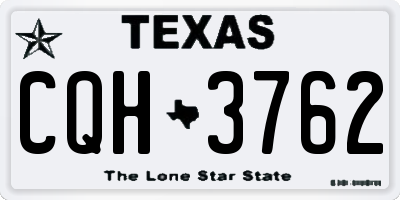 TX license plate CQH3762