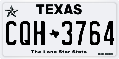 TX license plate CQH3764